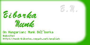 biborka munk business card